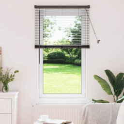 Walplus Window Blind With Curtains Manual Black Aluminium - thumbnail 1