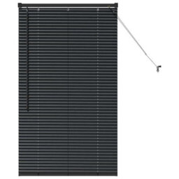Walplus Window Blind With Curtains Manual Black Aluminium - thumbnail 2