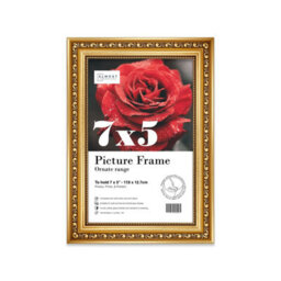 7X5 Gold Ornate Picture Frame (12.7 X 17.8Cm) Poster, Photo, Artwork, Gallery Wall Or Print - thumbnail 1