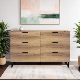 Fwstyle 6 Drawer Chest Of Drawers Cracked Oak Fast Click Assembly