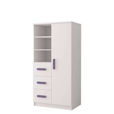 Arte Elegant White Sideboard H1600mm W800mm D400mm - Heather Handles For Soft Interiors