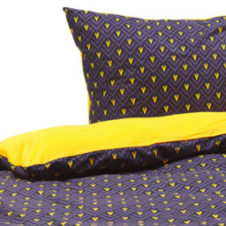 Beliani Duvet Cover Set Wallingford Sateen Cotton 155 X 220 Cm Blue - thumbnail 1