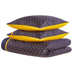 Beliani Duvet Cover Set Wallingford Sateen Cotton 155 X 220 Cm Blue - thumbnail 5