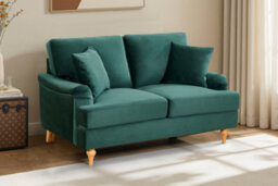 Velvet Green 2 Seater Sofa Hamilton
