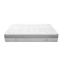 Darphe White Super King Size Quilted Cotton Mattress Protector Cover - thumbnail 4