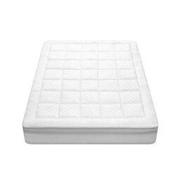 Darphe White Super King Size Quilted Cotton Mattress Protector Cover - thumbnail 3