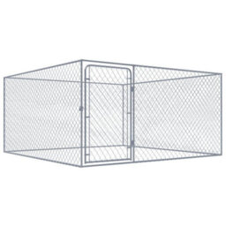 Berkfield Outdoor Dog Kennel Galvanised Steel 2X2X1 M