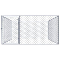 Berkfield Outdoor Dog Kennel Galvanised Steel 2X2X1 M - thumbnail 2