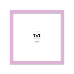 "7X7"" Lilac Picture Frame - 7X7"" Square Frame With 3X3"" Mount For 7X7""/3X3"" Pictures Moderrn Style Thin Edge, 1 Pack" - thumbnail 1