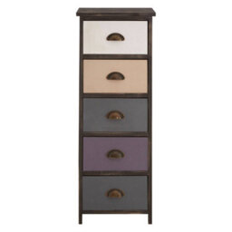 Orsina Stylish Compact 5 Drawers Chest, Modern Chest Of Drawers For Livingroom, Minimalist Storage Chest For Lounge - thumbnail 2
