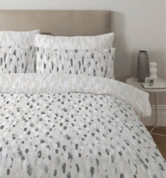 Copenhagen Home Rayne Reversible Single Duvet Cover With Pillowcases - Charcoal - thumbnail 2