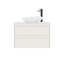 Royal Bathrooms Royal Bathroom Elmore 800mm Classic White Wall Mounted Bathroom Vanity Unit 2 Drawer Plain White Worktop With Nova Basin - thumbnail 7