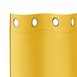 Berkfield Curtains 2 Pcs Mustard Yellow 260 X 140 Cm Polyester - thumbnail 4