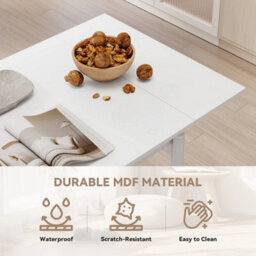 100-150Cm Extendable Dining Table Large Wooden Space Saving Compact Kitchen Desk - thumbnail 4