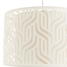 First Choice Lighting Mylo - Taupe Linen Cut Out 35Cm Easy Fit Pendant Shade - thumbnail 3