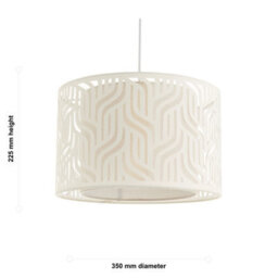 First Choice Lighting Mylo - Taupe Linen Cut Out 35Cm Easy Fit Pendant Shade - thumbnail 9