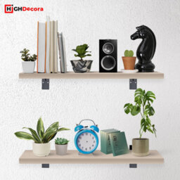 Highdecora 187mm Iron L Shelf Brackets, Wall Mounted Shelf Support, Industrial Wall Hanging For Furniture, Black 7.4 Inch. - thumbnail 4