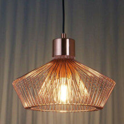 Hanging Ceiling Pendant Light Modern Copper Wire Shade Designer Lamp Bulb Holder - thumbnail 3