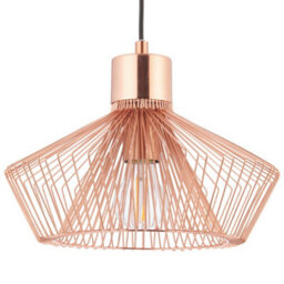 Hanging Ceiling Pendant Light Modern Copper Wire Shade Designer Lamp Bulb Holder
