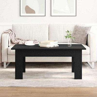 Berkfield Black Oak Coffee Table, 100 X 60 X 42 Cm, Made From Engineered Wood - image 1