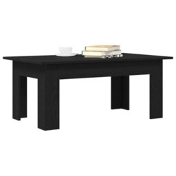Berkfield Black Oak Coffee Table, 100 X 60 X 42 Cm, Made From Engineered Wood - thumbnail 3