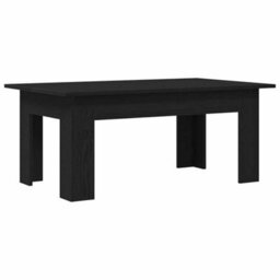 Berkfield Black Oak Coffee Table, 100 X 60 X 42 Cm, Made From Engineered Wood - thumbnail 2