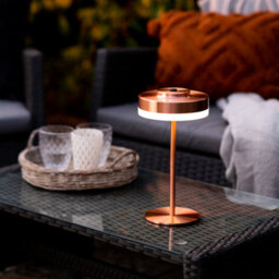 Auraglow Kensington Rechargeable Outdoor Table Lamp - Black - thumbnail 6