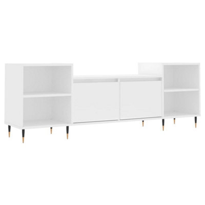 Berkfield Stylish Tv Cabinet White 160X35X55 Cm Engineered Wood - image 1