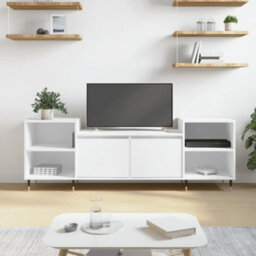 Berkfield Stylish Tv Cabinet White 160X35X55 Cm Engineered Wood - thumbnail 2