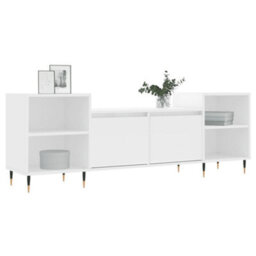 Berkfield Stylish Tv Cabinet White 160X35X55 Cm Engineered Wood - thumbnail 3