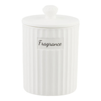 Living And Home Gardenias Scented Soy Wax Candle With Crackling Wooden Wick In Elegant White Ceramic Jar - image 1