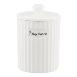 Living And Home Gardenias Scented Soy Wax Candle With Crackling Wooden Wick In Elegant White Ceramic Jar