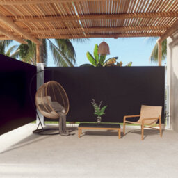 Walplus Retractable Side Awning Garden Sun Shade Canopy Gazebo For Back Door, Porch, Patio Black 180X600 Cm - thumbnail 1