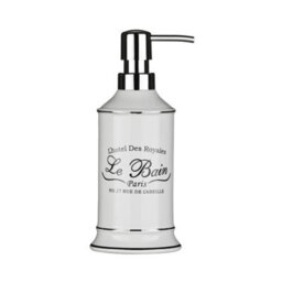 Orsina Stoneware Soap Dispenser,smooth Bathroom Soap Dispenser With Printed Label,refillable Dispenser Soap - thumbnail 3