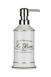 Orsina Stoneware Soap Dispenser,smooth Bathroom Soap Dispenser With Printed Label,refillable Dispenser Soap - thumbnail 1