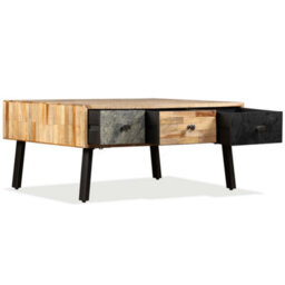 Berkfield Coffee Table Solid Reclaimed Teak 90X65X40 Cm - thumbnail 5