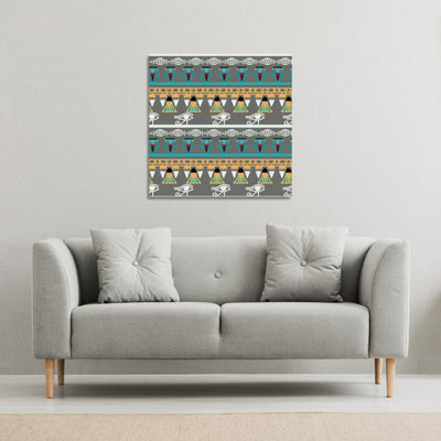 Andrew Lee Tribal Art, Egyptian Vintage Ethnic Silhouettes (Canvas Print) / 101 X 101 X 4Cm - image 1
