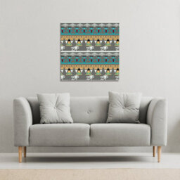 Andrew Lee Tribal Art, Egyptian Vintage Ethnic Silhouettes (Canvas Print) / 101 X 101 X 4Cm - thumbnail 1