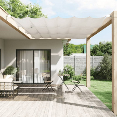 Walplus Vertical Awning Garden Sun Shade Canopy Gazebo For Back Door, Porch, Patio White 140X270 Cm Oxford Fabric