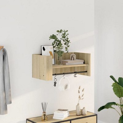 Berkfield Wall Shelf Sonoma Oak 70.5X35X30.5 Cm Engineered Wood - image 1