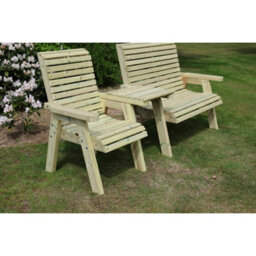 Churnet Valley Garden Furniture Ltd Ergo Trio Set Straight Tray - Timber - L75 X W220 X H105 Cm - L75 X W220 X H105 Cm - thumbnail 5