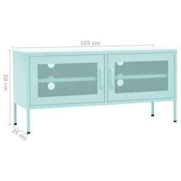 Berkfield Tv Cabinet Mint 105X35X50 Cm Steel - thumbnail 9