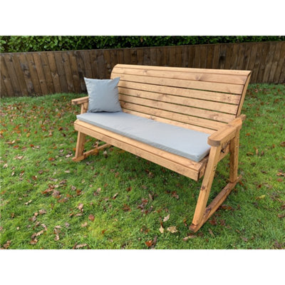 Marlborough Traditional Three Seater Rocker With 1 X Winchester Cushion Grey, 1 X Scatter Cushion Grey & 1 X Fitted Cover - image 1