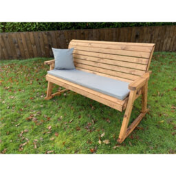 Marlborough Traditional Three Seater Rocker With 1 X Winchester Cushion Grey, 1 X Scatter Cushion Grey & 1 X Fitted Cover - thumbnail 1