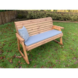 Marlborough Traditional Three Seater Rocker With 1 X Winchester Cushion Grey, 1 X Scatter Cushion Grey & 1 X Fitted Cover - thumbnail 4