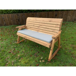 Marlborough Traditional Three Seater Rocker With 1 X Winchester Cushion Grey, 1 X Scatter Cushion Grey & 1 X Fitted Cover - thumbnail 6