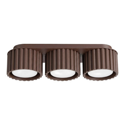 Luminosa Lighting Luminosa Aura Surface Mounted Downlight Brown 3X Gx53 - image 1