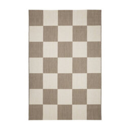 Melrose Eden County Chequered Indoor Outdoor Natural 1mm Pile Height Medium Area Rug - 120/170Cm - thumbnail 5