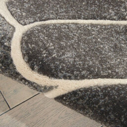 Grey Floral Luxurious Modern Easy To Clean Rug For Bedroom & Living Room-66 X 229Cm (Runner) - thumbnail 3