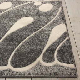 Grey Floral Luxurious Modern Easy To Clean Rug For Bedroom & Living Room-66 X 229Cm (Runner) - thumbnail 4